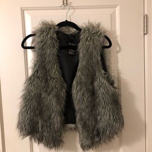 Faux fur vest